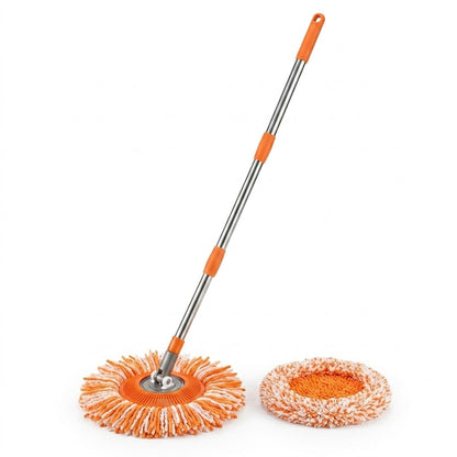 360° Rotating Sunflower Microfiber Mop | Extendable Long Handle