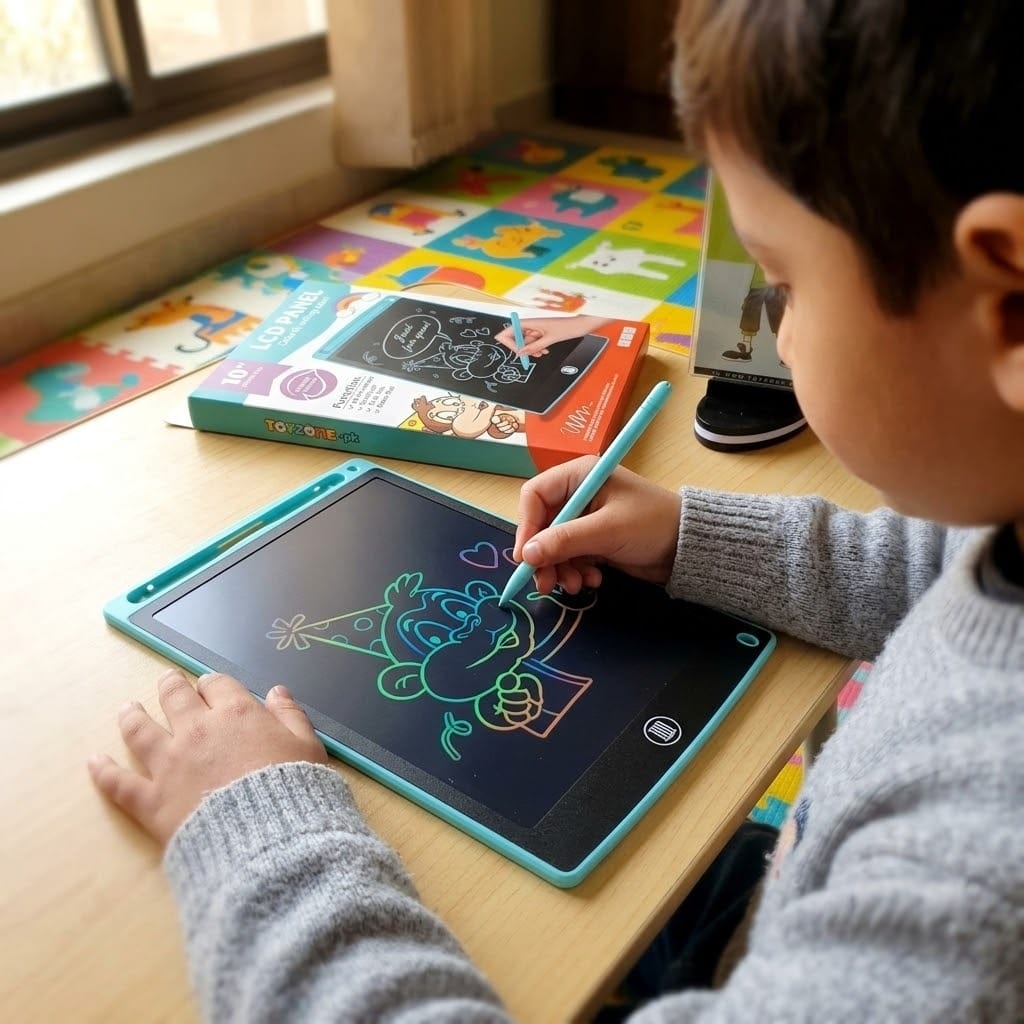 "10-inch LCD Writing Tablet: Bachon Ke Liye Mazedaar aur Safe Digital Slate!