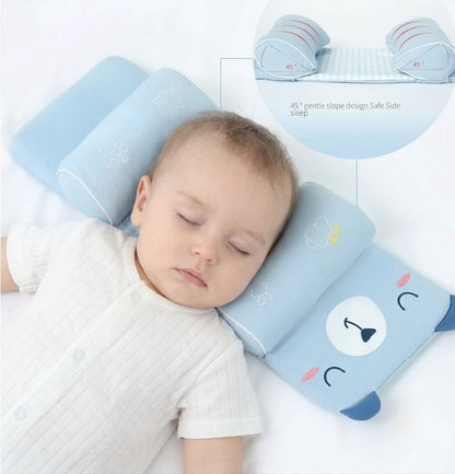 Premium Adjustable Baby Head Shaping Pillow & Anti-Roll Side Sleeper
