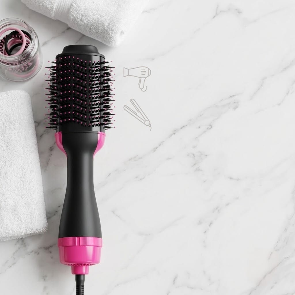 Professional 3-in-1 One Step Hot Air Brush – Instant Hair Dryer, Straightener & Volumizer