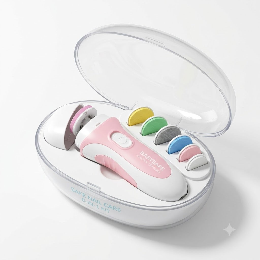 SafeTrim™ 6-in-1 Electric Baby Nail Trimmer & Grinder Kit