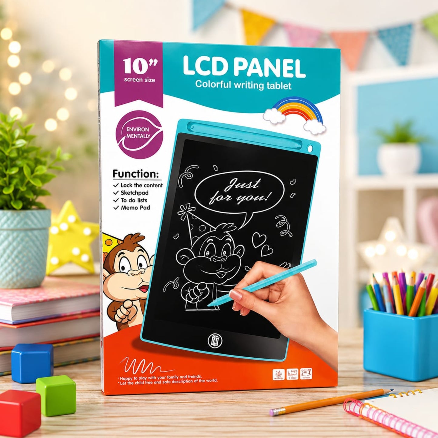 "10-inch LCD Writing Tablet: Bachon Ke Liye Mazedaar aur Safe Digital Slate!